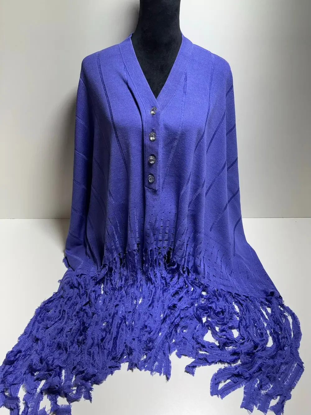 Patti LaBelle Women’s Silk Blend Spring Easter Knit Cape Lavender New One Size